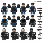 M8029A karinių statybinių blokų rinkinys pasienio patrulių puolimo pajėgų minifigūrėlės statybinių blokelių žaislai