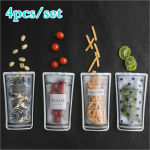 4 vnt./rinkinys Ne&scaron;iojamo vandens puodelio formos Maisto sandarinimo mai&scaron;elis Maisto saugojimo pakuotė Virtuvė Kelionių vaisių užkandžiai Saldainiai sandarus laikymo mai&scaron;elis 4pcs/set