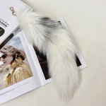 Madinga Big Fox Tail raktų pakabuko krep&scaron;ys Raktų pakabukas Pūkuotas papuo&scaron;imas about 40cm