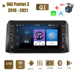 8 colių UAZ Patriot 3 2016&ndash;2021 su mygtuko rankenėle Android automobilinis radijas Multimedijos grotuvas Navigacija stereo GPS 2 Din 1+32GB