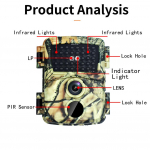 &bdquo;Pr600c&ldquo; medžioklės kamera HD 12 MP laukinės gamtos takų stebėjimo kamera naktinio matymo 0,8 s. vaizdo stebėjimo kamera PR600C