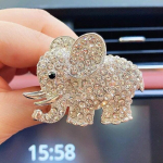 Cute Elephant Car AirOutlet kvepalų klipas kondicionavimo aromaterapinis auto universalus kvepalų difuzorius Creative Motorcar Accessories Gold-A