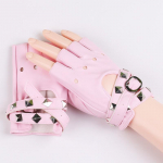 Leather Ladies Cool punk pavasario ir vasaros naktinio klubo pasirodymas Pole Dance Dance Gloves One size &scaron;viesiai rausvos spalvos