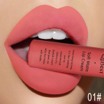 QIBEST matinis skystas lūpų blizgis lūpų dažai, atsparūs vandeniui, ilgai i&scaron;liekantys Velvet Nude Red lūpų blizgesys, juodos spalvos lūpų blizgis 7 g