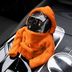 Automobilio pavarų perjungimo rankenėlės dangtelis su gaubtu automobilio pavarų perjungimo rankenėlių dangtelis mielas ir &scaron;iltas pavarų perjungimo rankenėlė tinka oranžinė