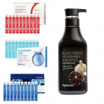 FARM STAY Geriausiai parduodamas Hari gaminių rinkinys: Plaukų užpildas ir &scaron;ampūnas (4 Parinktys) Filler set + Black garlic