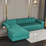 Tamprūs sofos užvalkalai gyvenamajam kambariui Elastinis spandex sofos užvalkalas Vienspalvis dulkėms atsparus kampinis sekcijinis &scaron;ezlongas, ilgesnis užvalkalas 2pcs Pillow Covers