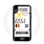 Coque iphone XS max billet d'avion bruxelles