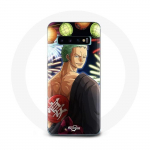Coque pour Samsung Galaxy S10 Edge One Piece Joyeux no&euml;l Zoro Anime Manga