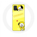 Coque pour Samsung Galaxy A51 5G BTS Bangtan BT21 Chimmy Jimin Fond Jaune