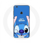 Coque pour Huawei P8 Lite 2017 Stitch mignon fond bleu
