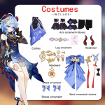 Ysir Sea Lantern Festival Ganyu Skin Cos žaidimas Xuanyu Yaofang Ganyu Cosplay rinkinys Moteris XS juoda