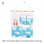 5 skyrių laikymo krep&scaron;ys, pakabinamas ant sienos, atsparus dėvėjimuisi, medvilnės ir lino, taupantis vietą, tvirtas, laikiklis telefonui, laikymo dėklas namams C