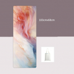 Natūralios gumos ra&scaron;tais margintas jogos kilimėlis su aksominiu pavir&scaron;iumi, plonas neslystantis ne&scaron;iojamas prakaitą sugeriantis sulankstomas grindų rank&scaron;luostis fitneso pratimams, plaunamas grindų kilimėlis 183cmX68cmX1.5mm