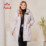 Astrid Spring Autumn Women Trench Coat Plus Size Fashion hooded Zipper Green thin jacket DS-9741