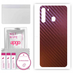 apgo skin sticker film foil vinyl for the BACK compatible with Samsung Galaxy A21, scratch-resistant, easy to install - Carbon Chameleon CAKA5