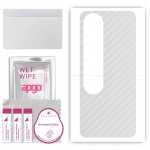 apgo Protective Skin Sticker for the back compatible with Oppo A78 4G, Wrap Film, Foil, Vinyl - Pattern Transparent Carbon