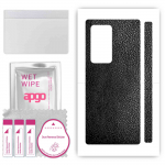 apgo Protective Skin Sticker for the back compatible with Huawei Mate X2 4G, Wrap Film, Foil, Vinyl - Pattern Black Leather