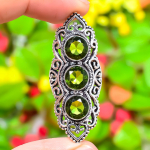 Natural Peridot Gemstone Handmade 925 Sterling Silver Gift Ring Size 8 h8u86