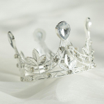 Vaiki&scaron;ka Karūna Princesės Tiara Mergaičių Karūna Gimtadienio Festivalio Pasirodymas Apvali Kri&scaron;tolinė Galvos Juosta Vaiki&scaron;ki Pasirodymo Plaukų Aksesuarai