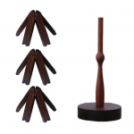 3/4 vnt. Medinių padėkliukų kar&scaron;tiems indams rinkinys, kar&scaron;čiui atsparūs padėkliukai su stovu, medžio formos 3pcs &scaron;viesiai ruda spalva