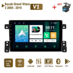 Android automobilio radijo stereofoninis stereofoninis įrenginys, skirtas Suzuki Grand Vitara 3 2005&ndash;2015 m. GPS navigacija 2DIN 4 branduolių daugialypės terpės grotuvas Autoradio 1+16GB