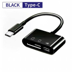 C tipo adapteris TF CF SD atminties kortelių skaitytuvas OTG ra&scaron;iklis Compact Flash USB-C, skirtas IPad Pro Huawei, skirtas Macbook USB C tipo kortelių skaitytuvui juoda