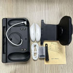 Meta Quest 3 VR įkrovimo bazė, belaidžio įkrovimo stovas su RGB lemputėmis, įkrovimo bazė, 2 įkraunamos baterijos, skirtos Oculus/Meat Quest 3 Package:23*10.5*13.7cm juoda