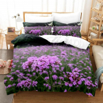 Violetinis patalynės komplektas Poliesterio antklodės užvalkalas 3D antklodės užvalkalas Levandų drugelis Dvigulis Pilnas Karali&scaron;kas Karalienės Viengulis 140x210cm 2pcs