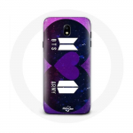 Coque pour Samsung Galaxy J7 2017 Bangtan Sonyeondan Logo BTS Et Logo ARMY I Purple You - Maniacase juoda