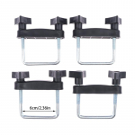 4 vnt. automobilio stogo bagažinės krep&scaron;elio U formos spaustukų tvirtinimo komplektas, universalus bagažo rėmo tvirtinimo spaustukas