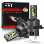 2 vnt. 30000LM Canbus H4 LED priekinių žibintų lemputės 9003 HB2 lempa tolimųjų artimųjų &scaron;viesų automobilių žibintų turbo LED motociklo priekinis žibintas Auto Moto Lamp 6500K 12V