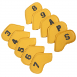 10 vnt. golfo lazdelės galvos uždangalas golfo klubo galvos uždangalas golfo vyrams moterims golfo draiverio golfo klubo uždangalas lygintuvo galvos uždangalas geltona