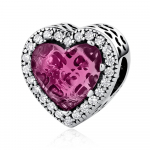 925 prabos sidabriniai Murano stiklo karoliukai, raudoni, mėlynai rožiniai, violetiniai, apvalūs, &bdquo;Plata De Ley&ldquo; 925, skirti originaliems apyrankių papuo&scaron;alams 3mm