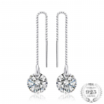 Jewelrypalace kubiniai cirkonio auskarai 925 sterlingų sidabro