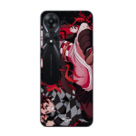 Coque pour Oppo A78 5G demon slayer tanjiro nezuko attaque combat Maniacase juoda