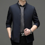 Pavasario ir rudens naujos auk&scaron;tos klasės vyri&scaron;kos striukės, verslo atlapai, kasdieniai vir&scaron;utiniai drabužiai vidutinio amžiaus tėčiams, plonos &scaron;ilko striukės 170