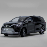 Nauja 1:24 mastelio SIENNA MPV furgono žaislinio automobilio modelis Lieto metalo miniatiūrinis Atitraukiamas Garsas ir &Scaron;viesa Automobilio durys atidaromos Kolekcinis Berniukų Vaikų Dovana juoda