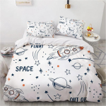 Animacinis astronautas kosmoso patalynės komplektas paaugliams berniukams namams 23 dalių antklodės užvalkalas ir pagalvių užvalkalai Viengulis Twin King Antklodės užvalkalų komplektas EU Single 135x200cm