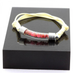 Pierres et Min&eacute;raux. Bracelet Spinelle brut. Couleur beige.