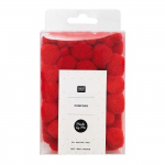 100 Pompons - Rouge raudona