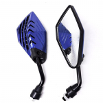 Universalūs motociklų galinio &scaron;oninio veidrodėlio pora su 10 mm sriegiu, skirti &bdquo;Honda Shadow Vt750 Vt1100 LC135&ldquo; &bdquo;Kawasaki VERSYS 650 ER6N YAMAHA Y15/LC135&ldquo; mėlyna