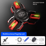 Fidget Spinner Metalinis Lydinys &Scaron;vytintis Ilgai Besisukantis Pir&scaron;tų Suktukas EDC Suktukas Streso Mažinimo Žaislai Suaugusiems Vaikams raudona