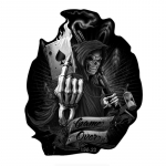 Žaidimas Over Death Plays Poker Automobilių lipdukai Neper&scaron;lampami vinilo lipdukai Automobilių i&scaron;oriniai priedai 15X12cm