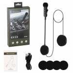 BT30S motociklo &scaron;almo ausinės Bluetooth 5.3 belaidės ausinės, laisvų rankų įrangos skambučių rinkinys, skirtas Rider MP3 muzikos grotuvui juoda