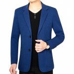 Vyri&scaron;ki rudeniniai i&scaron;kilmingi drabužiai Blazeriai Paltai Ka&scaron;myras Verslo laisvalaikio &scaron;varkai Vyri&scaron;ki Slim Fit Blazeriai Vyri&scaron;ki drabužiai 4XL M mėlyna