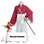 Rurouni Kenshin Himura KENSHIN Cosplay Kostiumas Kimono Helovinas Vaidmenų Žaidimo Drabužiai Vir&scaron;us & Kelnės & Diržas Uniforma XL