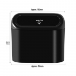 Daugiafunkcinė automobilinė &scaron;iuk&scaron;liadėžė ir laikymo dėžė, didelės talpos, vandeniui atspari, &scaron;iuk&scaron;lių organizatorius Single-opening Trash Can [PP Material] juoda