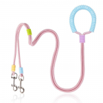 1/2 vnt. Lengvas &scaron;unų pavadėlis su dviguba rankena, Apsaugos nuo pasimetimo pavadėlis &scaron;uniui, Augintinio prailginamas storas pavadėlis, Augintinio reikmenys, Dviguba augintinio traukimo virvė