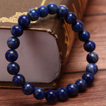 Natūralūs 8 mm Lapis Lazuli karoliukai apyrankės Unisex elastinės apyrankės papuo&scaron;alai Dovanos